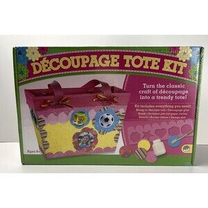 D.I.Y. Tote Craft Kit For Kids - Decoupage Tote Kit - Includes Everything Needed